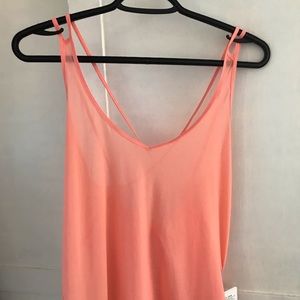 Mesh salmon pink workout tank